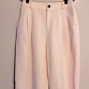 Club Monaco wide leg light pink spring summer culottes pants, size 0